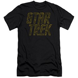 Star Trek - Mens Distressed Logo Premium Slim Fit T-Shirt