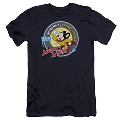 Mighty Mouse - Mens Planet Cheese Premium Slim Fit T-Shirt