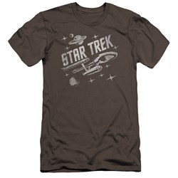 Star Trek - Mens Through Space Premium Slim Fit T-Shirt