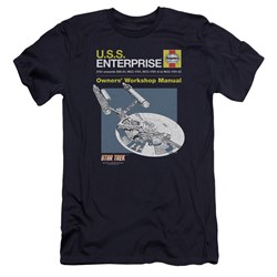 Star Trek - Mens Enterprise Manual Premium Slim Fit T-Shirt