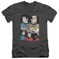 Star Trek - Mens Illustrated Crew V-Neck T-Shirt