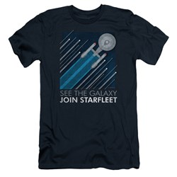 Star Trek - Mens Starfleet Recruitment Poster Premium Slim Fit T-Shirt