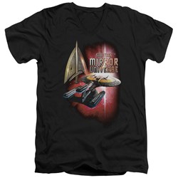 Star Trek - Mens Mirror Enterprise V-Neck T-Shirt