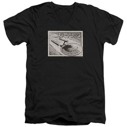 Star Trek - Mens Enterprise Kanji V-Neck T-Shirt