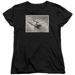 Star Trek - Womens Enterprise Kanji T-Shirt