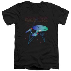 Star Trek - Mens Neon Trek V-Neck T-Shirt