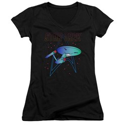 Star Trek - Juniors Neon Trek V-Neck T-Shirt