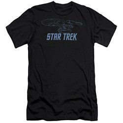 Star Trek - Mens Enterprise Outline Premium Slim Fit T-Shirt