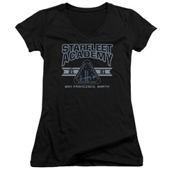 Star Trek - Juniors Starfleet Academy Earth V-Neck T-Shirt