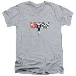 Chevrolet - Mens 2Nd Gen Vette Nose Emblem V-Neck T-Shirt