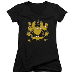 Adventure Time - Juniors Jakes V-Neck T-Shirt