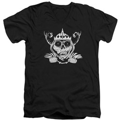 Adventure Time - Mens Skull Face V-Neck T-Shirt