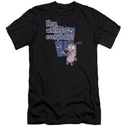 Courage - Mens Where Is Everybody Premium Slim Fit T-Shirt