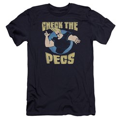 Johnny Bravo - Mens Check The Pects Premium Slim Fit T-Shirt