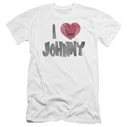 Johnny Bravo - Mens I Heart Johnny Premium Slim Fit T-Shirt