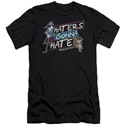 Regular Show - Mens Haters Gonna Hate Premium Slim Fit T-Shirt