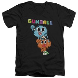 Amazing World Of Gumball - Mens Gumball Spray V-Neck T-Shirt