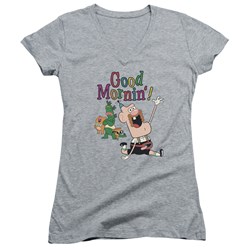 Uncle Grandpa - Juniors Good Mornin V-Neck T-Shirt