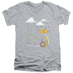 Adventure Time - Mens Lady In The Rain V-Neck T-Shirt