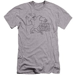 Johnny Bravo - Mens Jb Line Art Premium Slim Fit T-Shirt