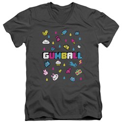 Amazing World Of Gumball - Mens Fun Drops V-Neck T-Shirt