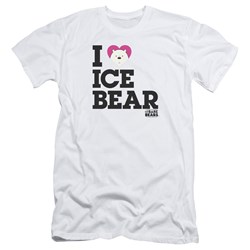 We Bare Bears - Mens Heart Ice Bear Slim Fit T-Shirt