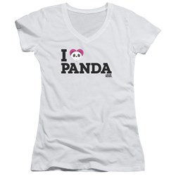 We Bare Bears - Juniors Heart Panda V-Neck T-Shirt