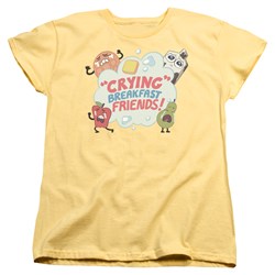 Steven Universe - Womens Crying Breakfast Friends T-Shirt