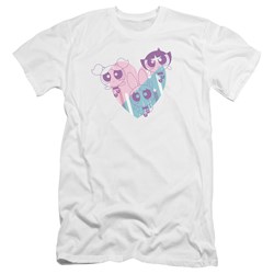 Powerpuff Girls - Mens Powerpuff Heart Premium Slim Fit T-Shirt