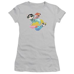 Powerpuff Girls - Juniors Spiral Streaks T-Shirt