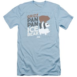 We Bare Bears - Mens Grizz Pan Pan Ice Bear Slim Fit T-Shirt