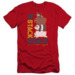 We Bare Bears - Mens Stack Goals Premium Slim Fit T-Shirt