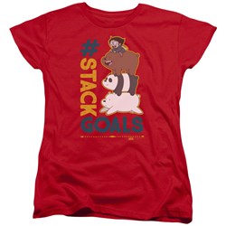 We Bare Bears - Womens Stack Goals T-Shirt