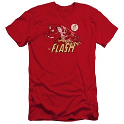 Dc Flash - Mens Crimson Comet Premium Slim Fit T-Shirt