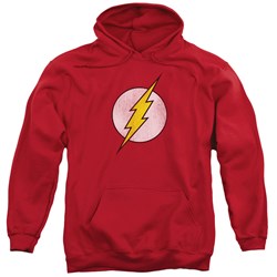 Dc Flash - Mens Flash Logo Distressed Pullover Hoodie