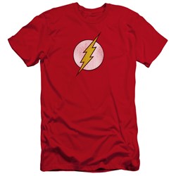Dc Flash - Mens Flash Logo Distressed Premium Slim Fit T-Shirt