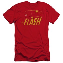 Dc Flash - Mens Flash Speed Distressed Premium Slim Fit T-Shirt