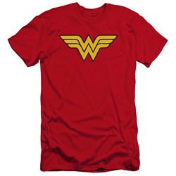 Dc - Mens Wonder Woman Logo Premium Slim Fit T-Shirt