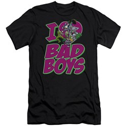 Dc - Mens I Heart Bad Boys Premium Slim Fit T-Shirt