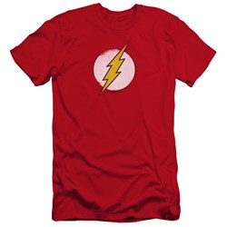 Dc Flash - Mens Rough Flash Logo Premium Slim Fit T-Shirt