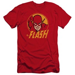 Dc Flash - Mens Flash Circle Premium Slim Fit T-Shirt