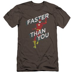 Dc Flash - Mens Faster Than You Premium Slim Fit T-Shirt