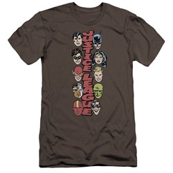 Dc - Mens Stacked Justice Premium Slim Fit T-Shirt