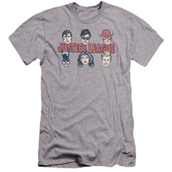 Dc - Mens Justice Lineup Premium Slim Fit T-Shirt