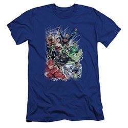 Jla - Mens Justice League #1 Premium Slim Fit T-Shirt