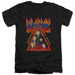 Def Leppard - Mens Hysteria Tour V-Neck T-Shirt