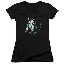 Voltron - Juniors Defender Noir V-Neck T-Shirt