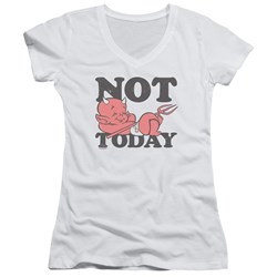 Hot Stuff - Juniors Not Today V-Neck T-Shirt