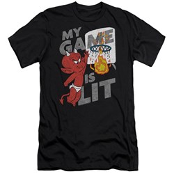 Hot Stuff - Mens Game Is Lit Premium Slim Fit T-Shirt