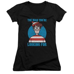 Wheres Waldo - Juniors Looking For Me V-Neck T-Shirt